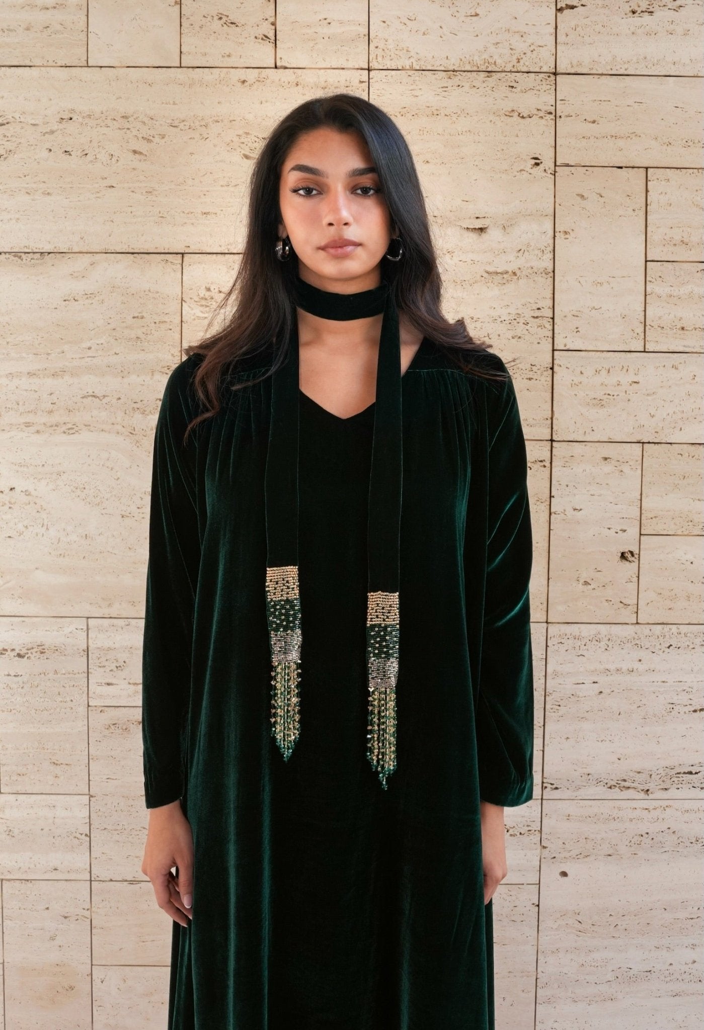 VELVET DUSK - DG JALABIAH - TEAL - MIRA Y MANO