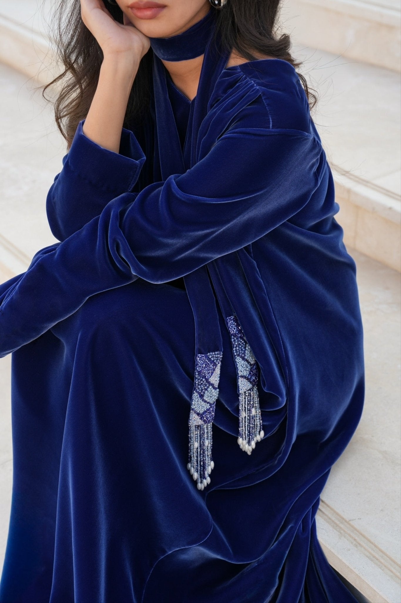 VELVET DUSK - RB KAFTAN - TEAL - MIRA Y MANO