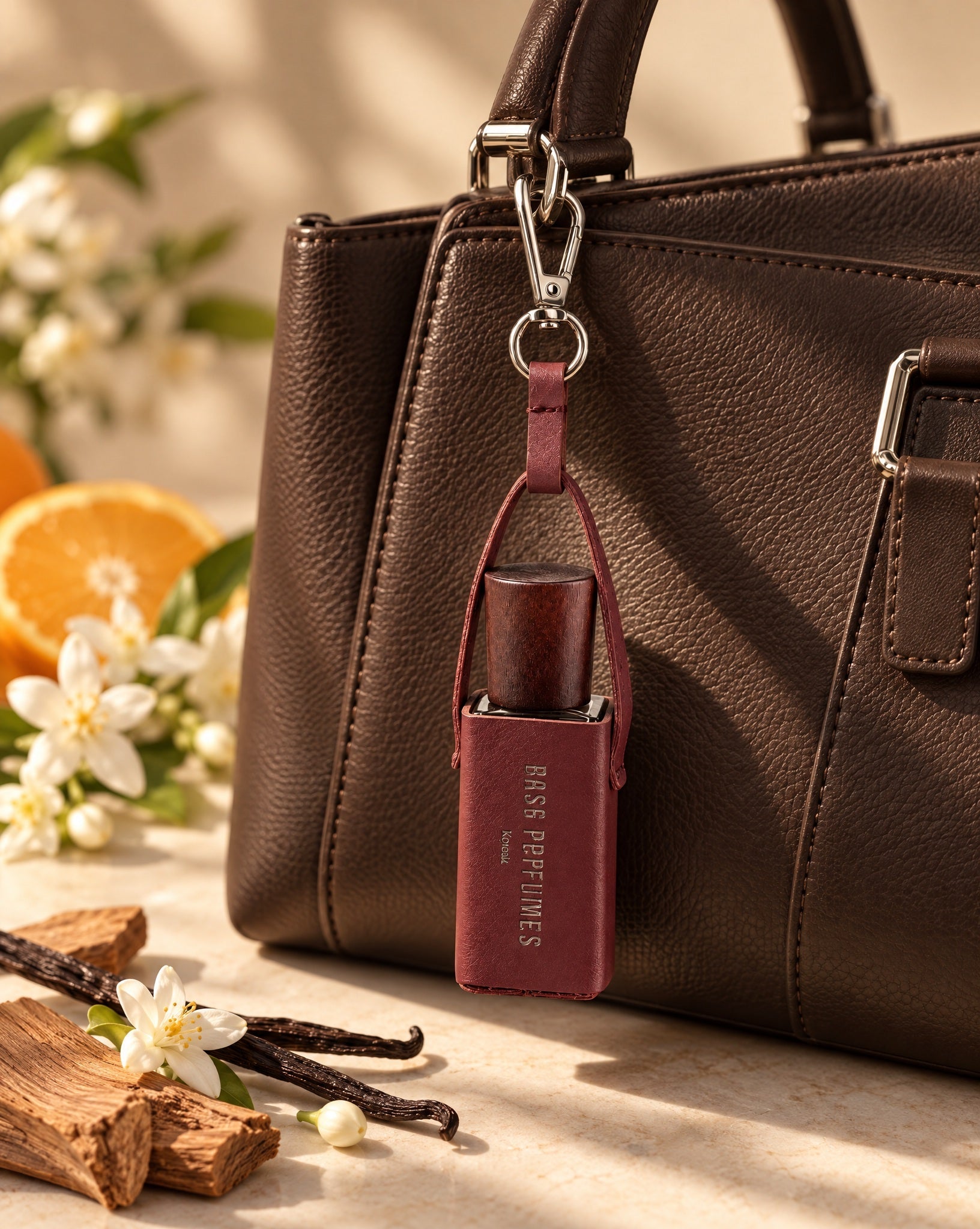 Sandalwood Perfume Base Charm – Burgundy - THE BASE PERFUMES - MIRA Y MANO