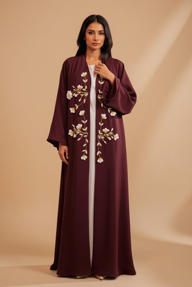 RAMADAN26LOOK04 ABAYA - THE ORPHIC - MIRA Y MANO