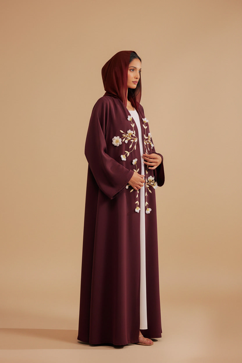 RAMADAN26LOOK04 ABAYA - THE ORPHIC - MIRA Y MANO