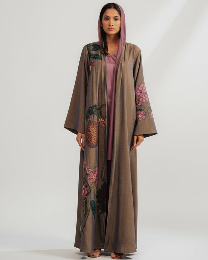 RAMADAN26LOOK09 ABAYA - THE ORPHIC - MIRA Y MANO