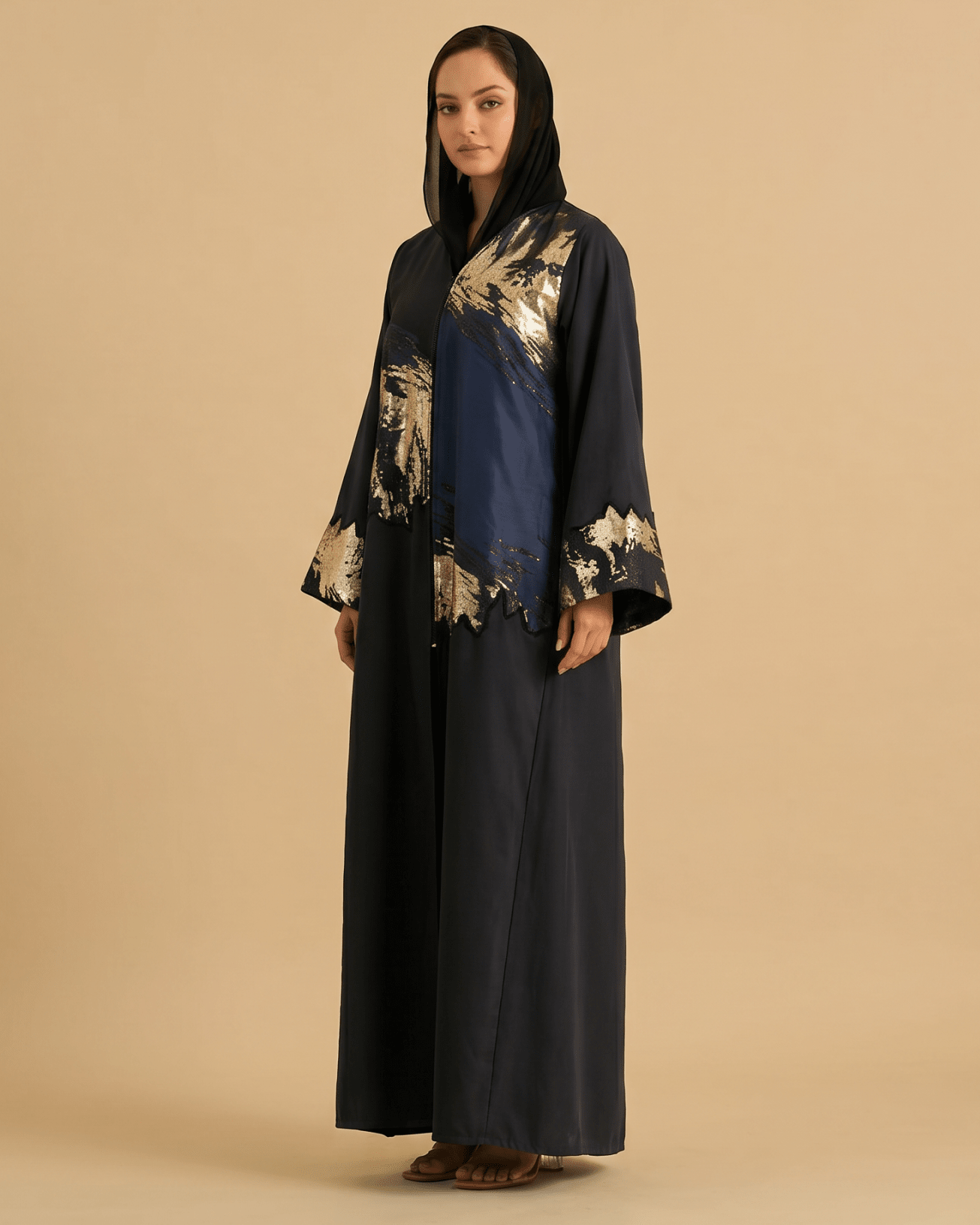 WINTER25LOOKA08 ABAYA - THE ORPHIC - MIRA Y MANO