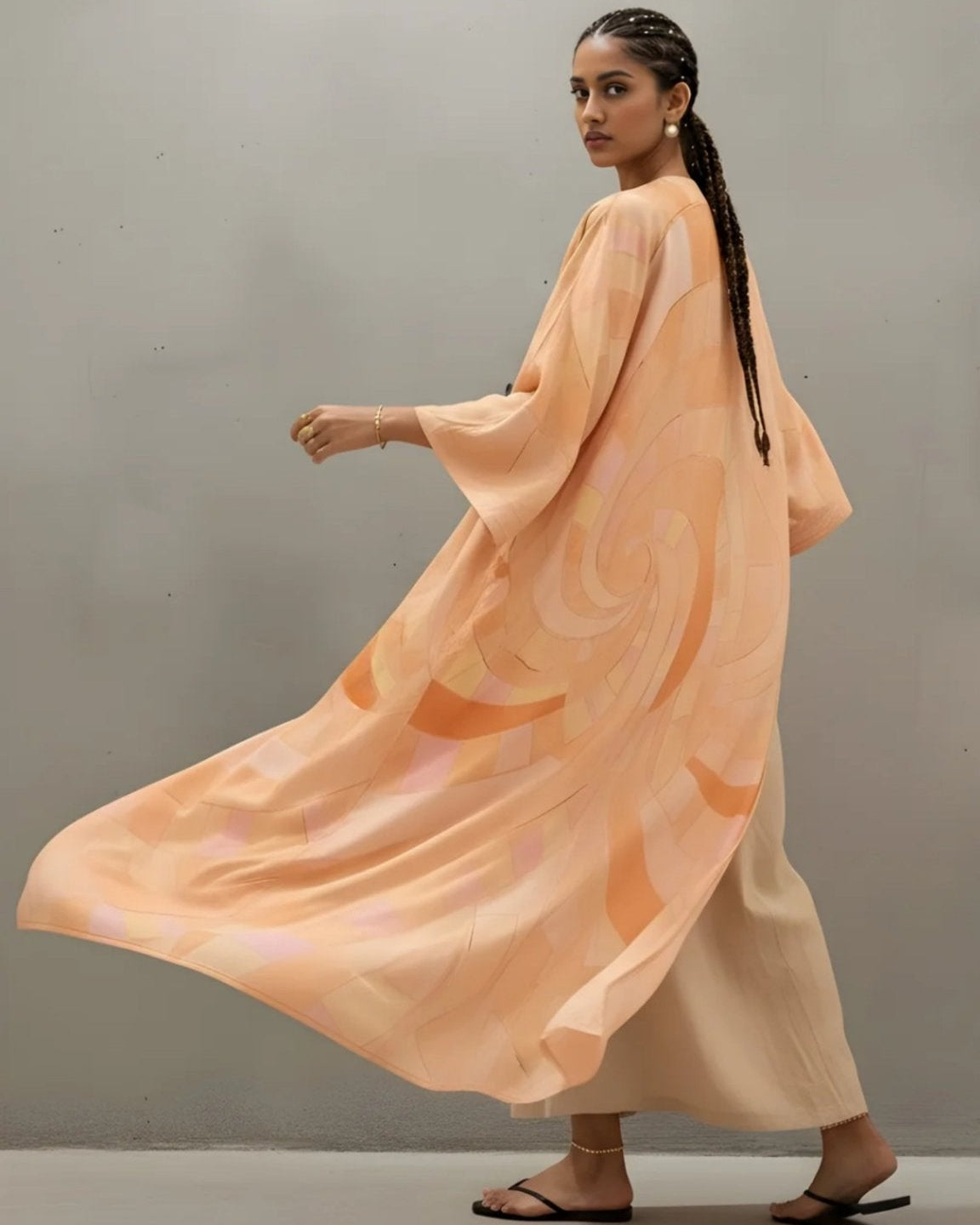 BLUSHED WITHOUT WARNING ABAYA - THE UNTITLED PROJECT - MIRA Y MANO