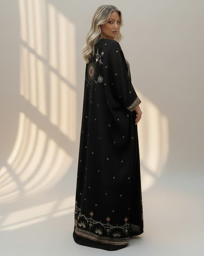 LAYALI SILK ABAYA - THE UNTITLED PROJECT - MIRA Y MANO