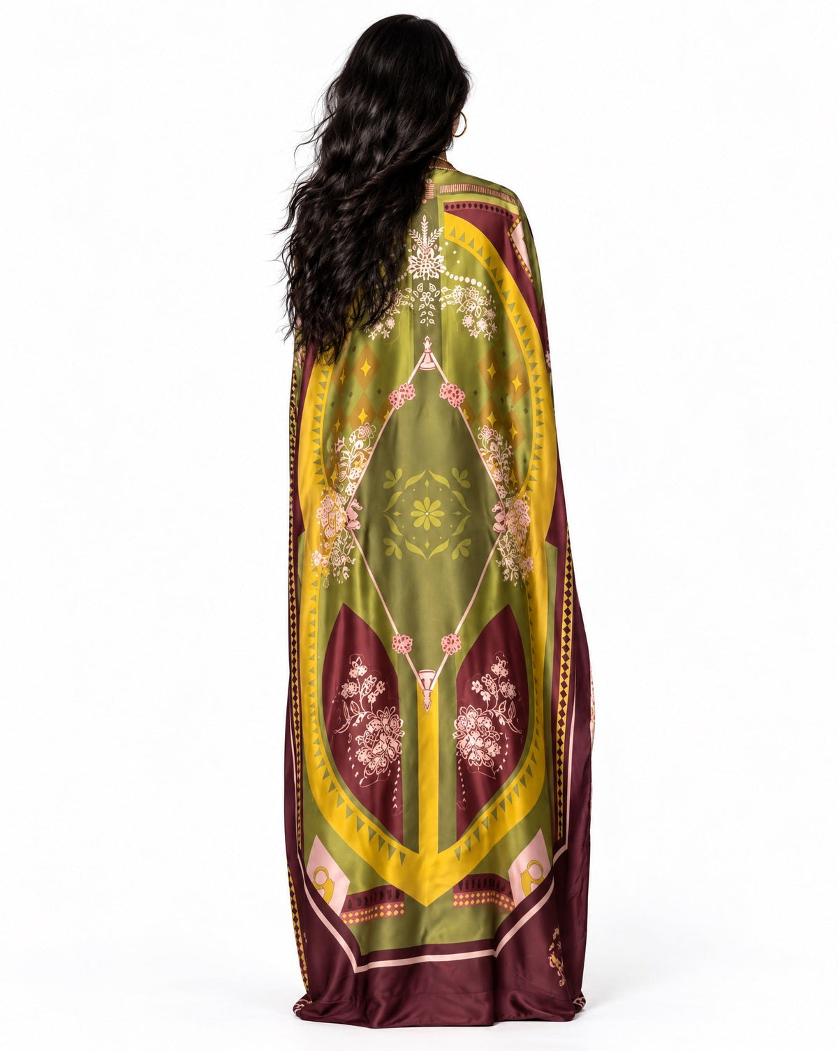 Queen's Gambit - Printed Silk Abaya - THE UNTITLED PROJECT - MIRA Y MANO