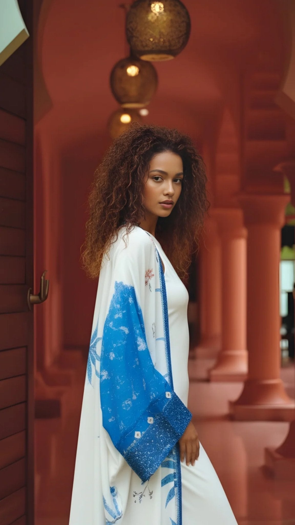 SHE THOUGHT IN INDIGO ABAYA - THE UNTITLED PROJECT - MIRA Y MANO