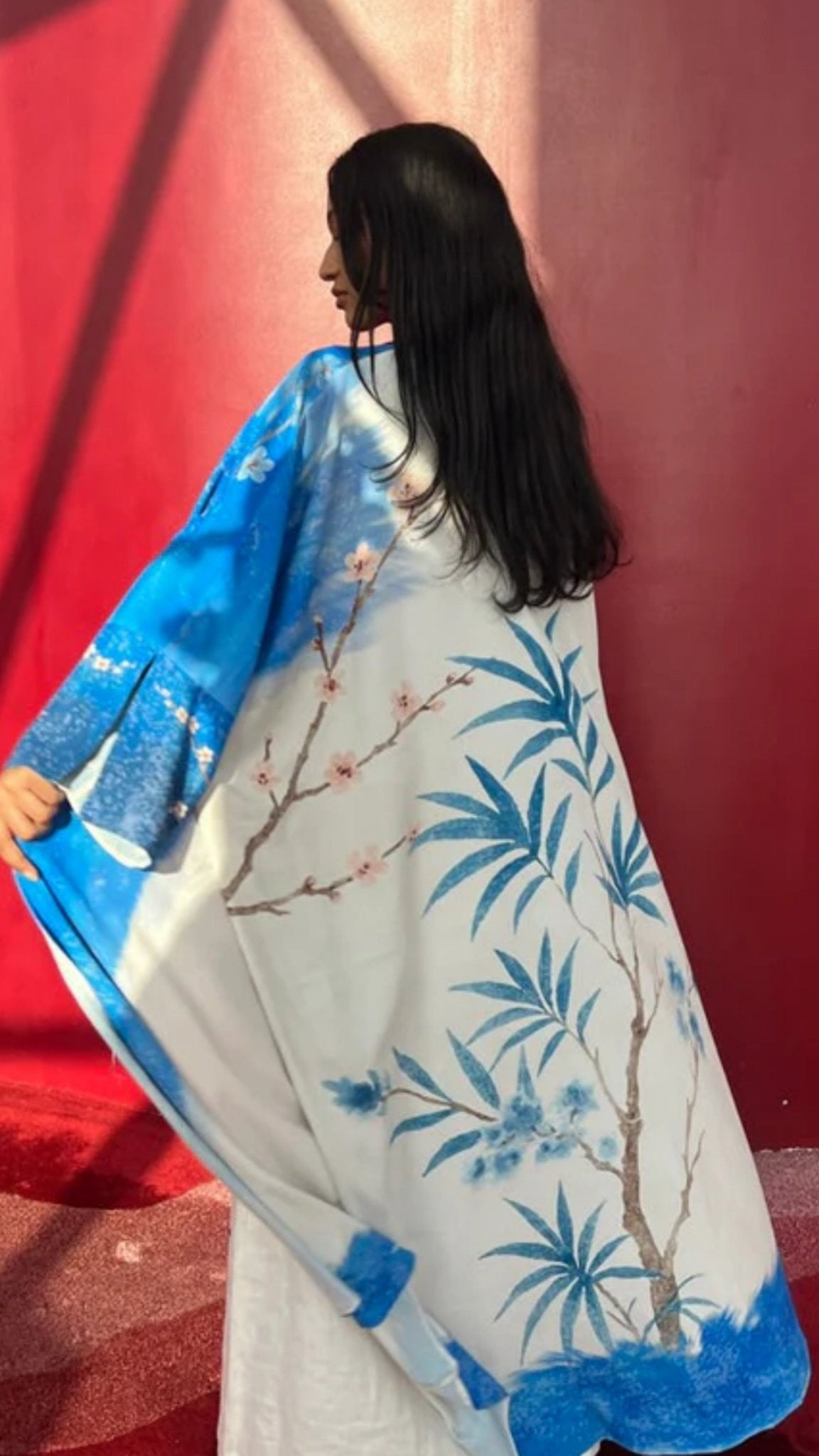 SHE THOUGHT IN INDIGO ABAYA - THE UNTITLED PROJECT - MIRA Y MANO