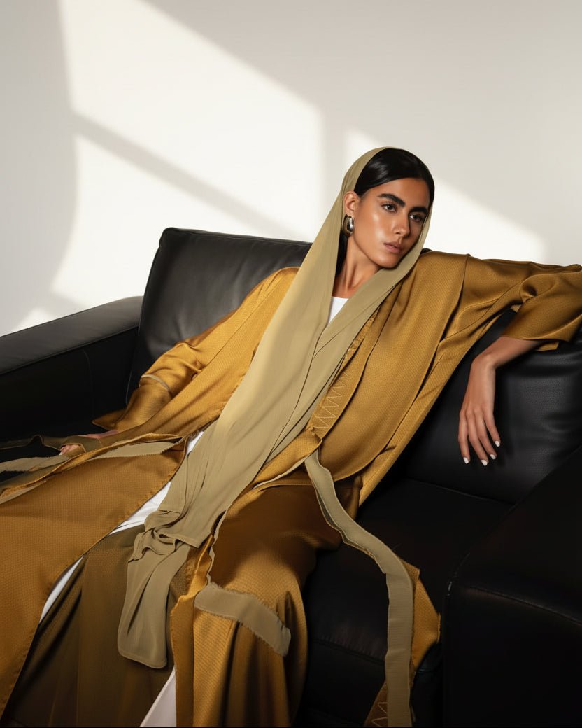 DUSTY ROSE ABAYA - THHABAH - MIRA Y MANO