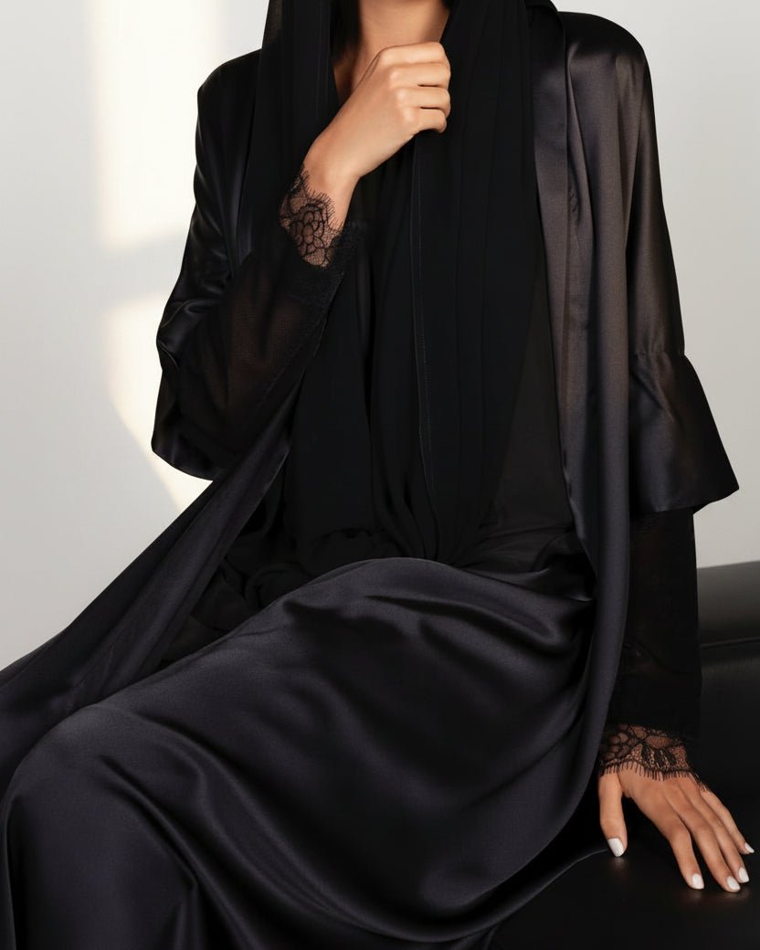 SILKY ABAYA - THHABAH - MIRA Y MANO
