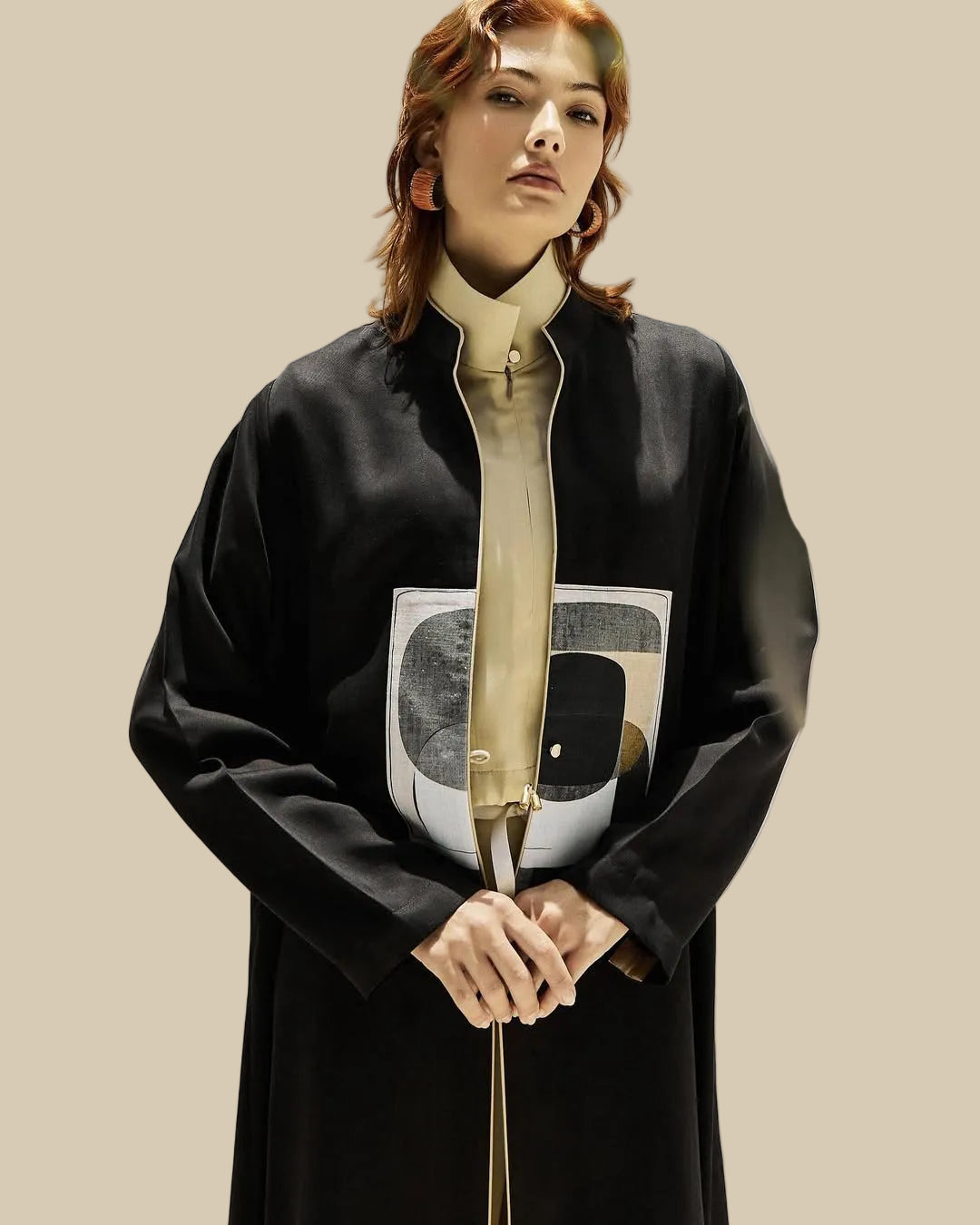 صورة للمنتج CODE-0385 – عباية كريب سوداء – MIRA Y MANO