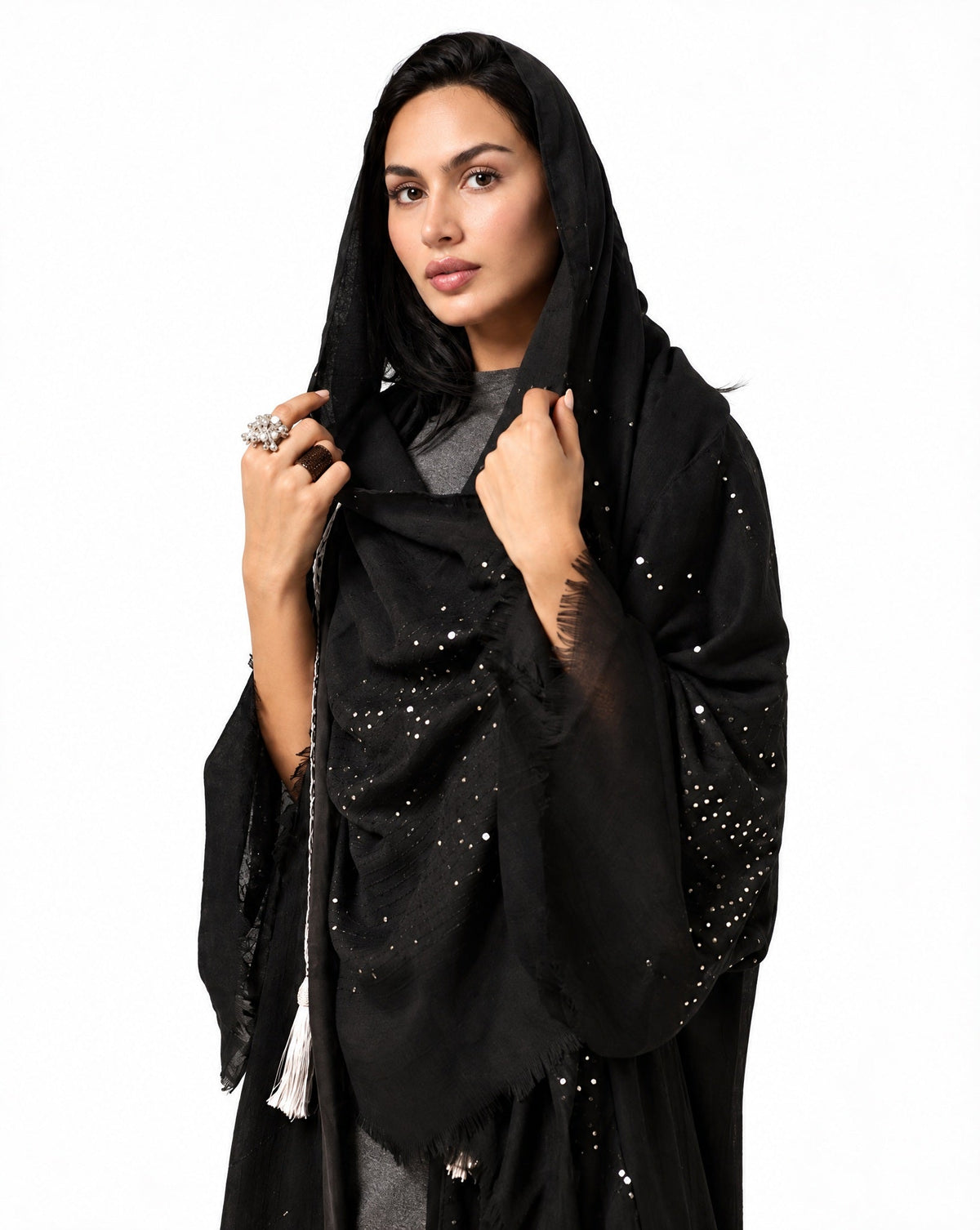 Eclipse – Black Cotton Abaya - ZIYA - MIRA Y MANO