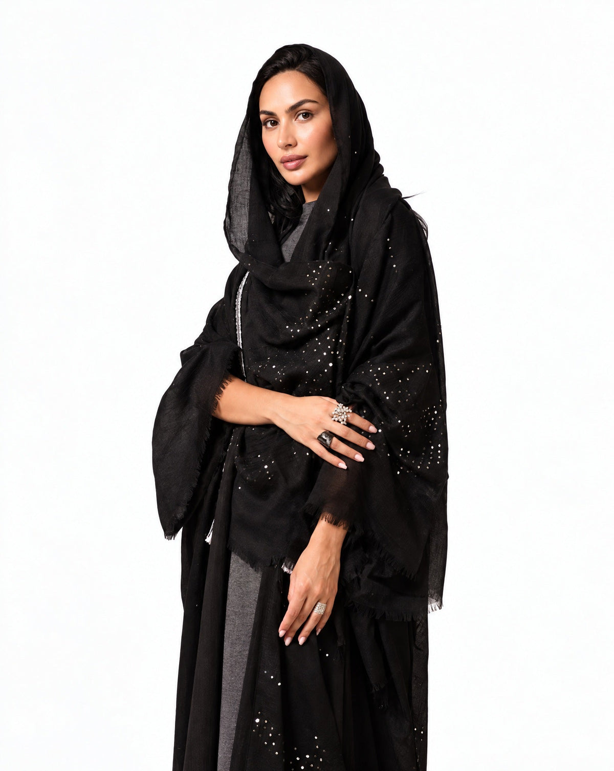 Eclipse – Black Cotton Abaya - MIRA Y MANO