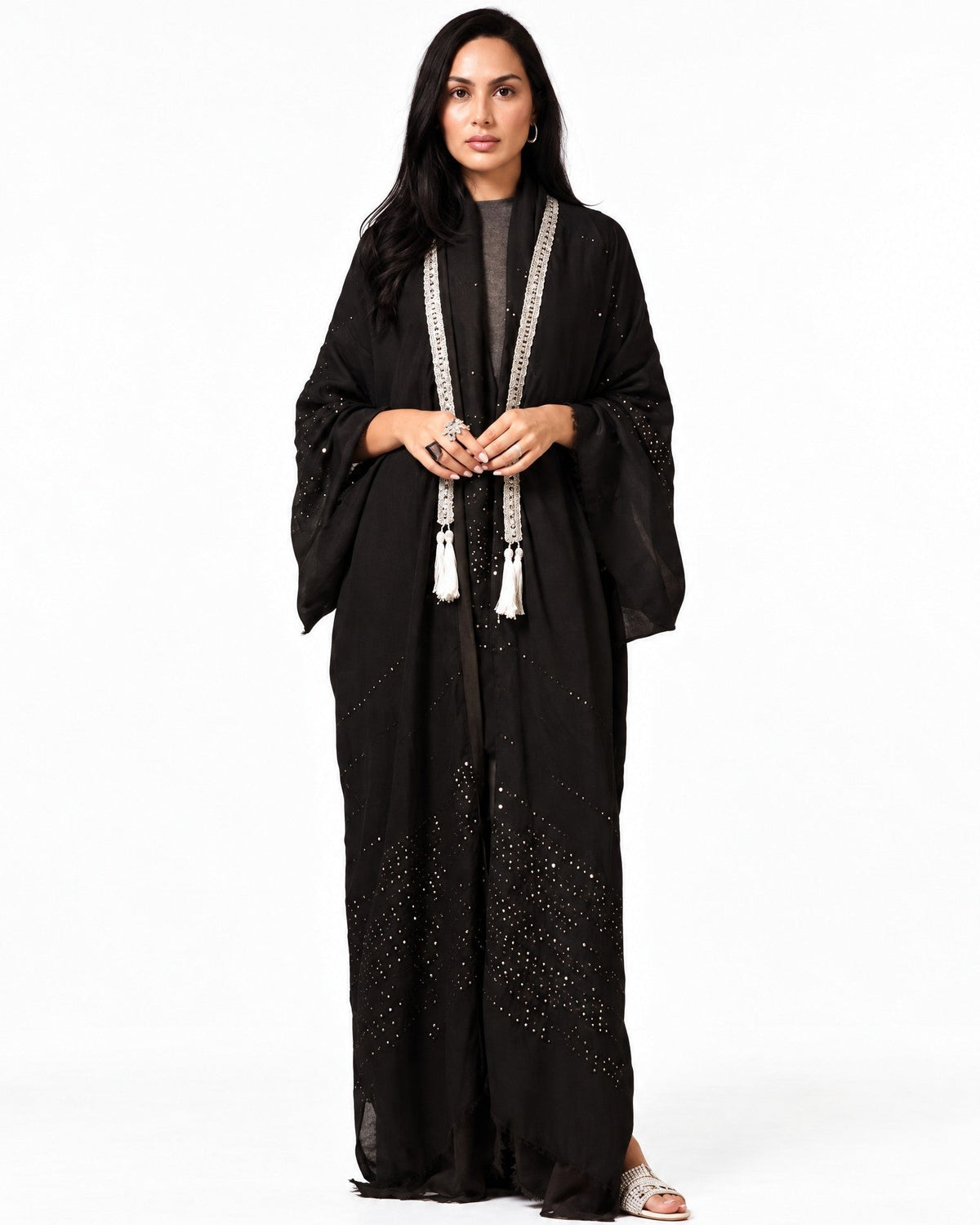 Eclipse – Black Cotton Abaya - MIRA Y MANO