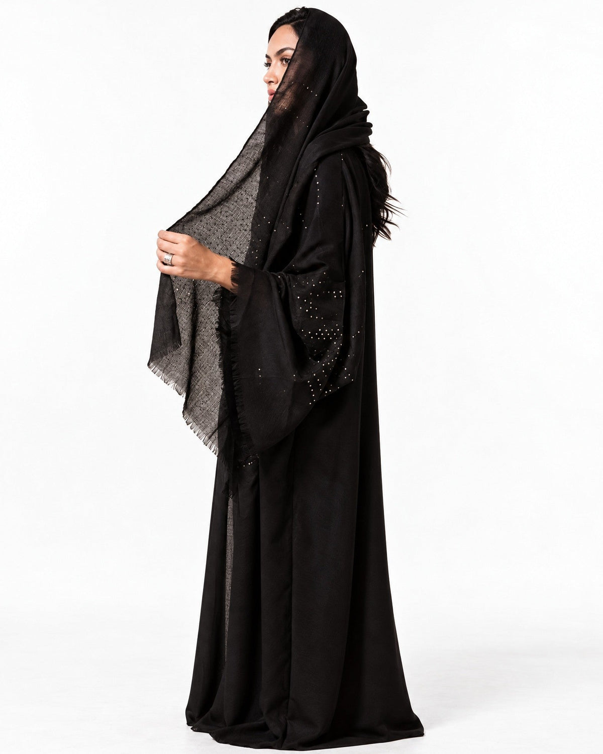 Eclipse – Black Cotton Abaya - ZIYA - MIRA Y MANO