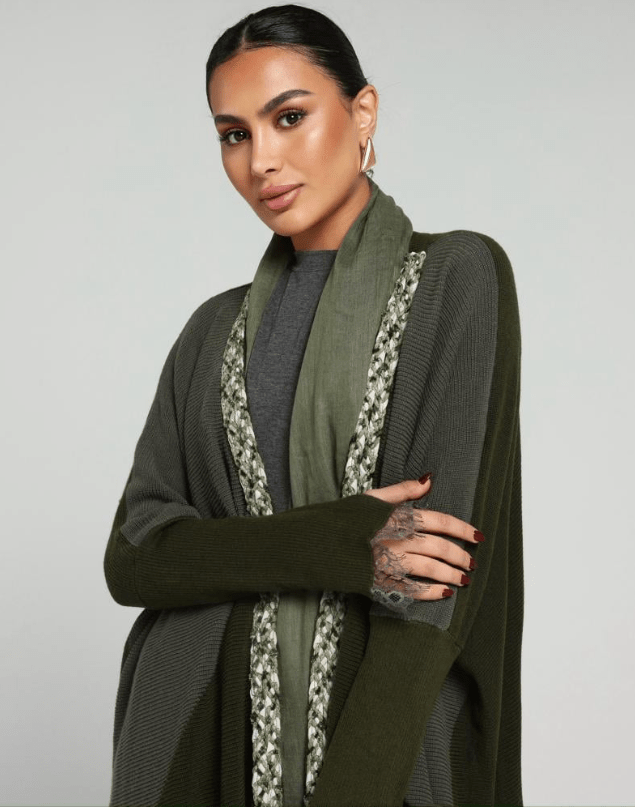 KHAKI SIGNATURE ABAYA - ZIYA - MIRA Y MANO