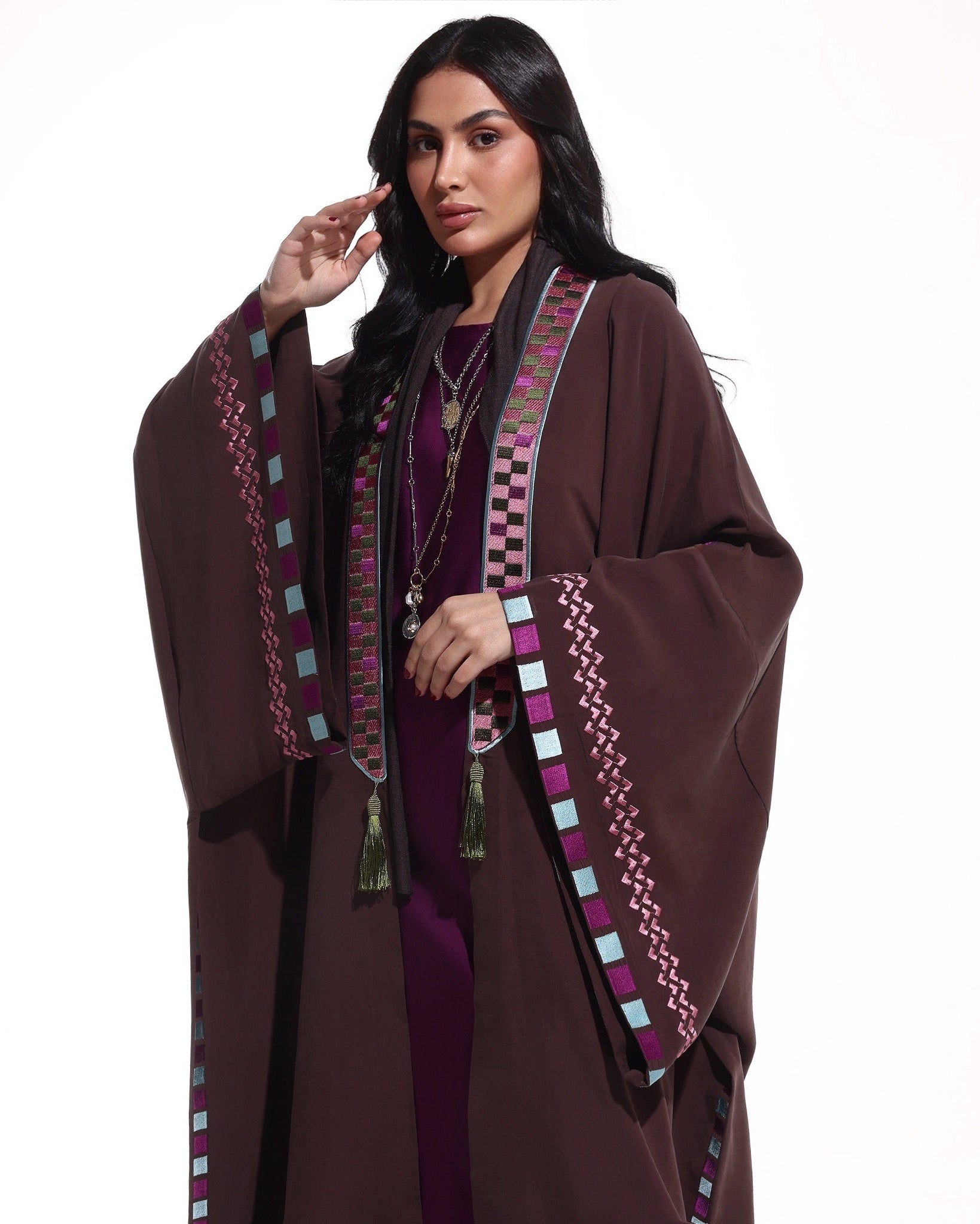 MAHOGANY ABAYA - ZIYA - MIRA Y MANO