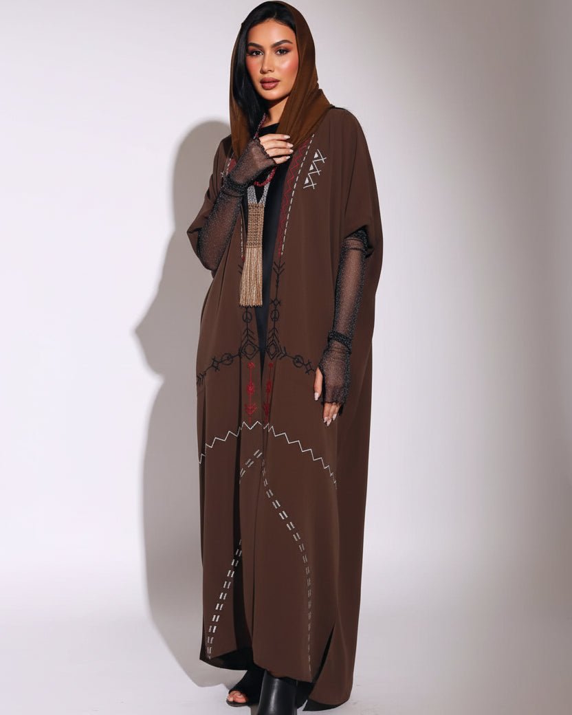 MUSE BROWN ABAYA - ZIYA - MIRA Y MANO