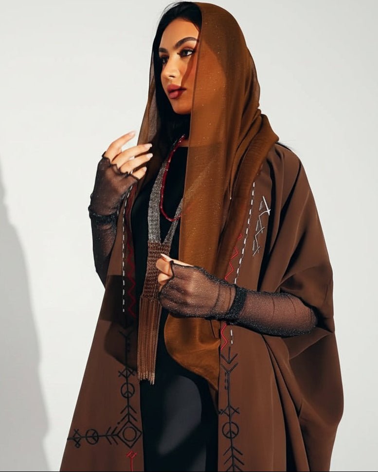 MUSE BROWN ABAYA - ZIYA - MIRA Y MANO
