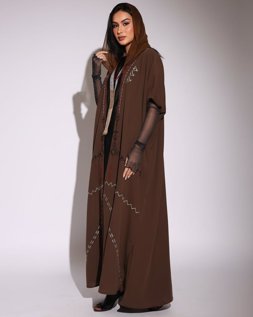 MUSE BROWN ABAYA - ZIYA - MIRA Y MANO