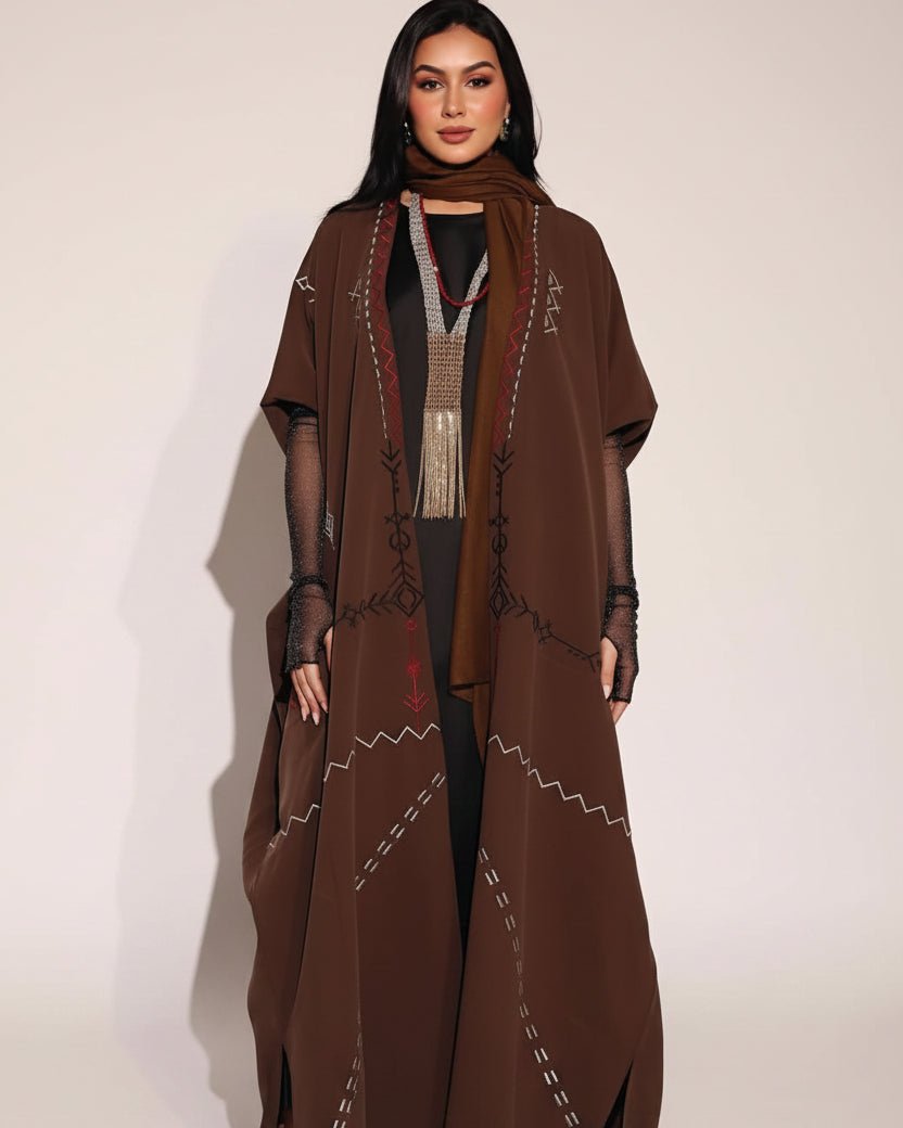 MUSE BROWN ABAYA - ZIYA - MIRA Y MANO
