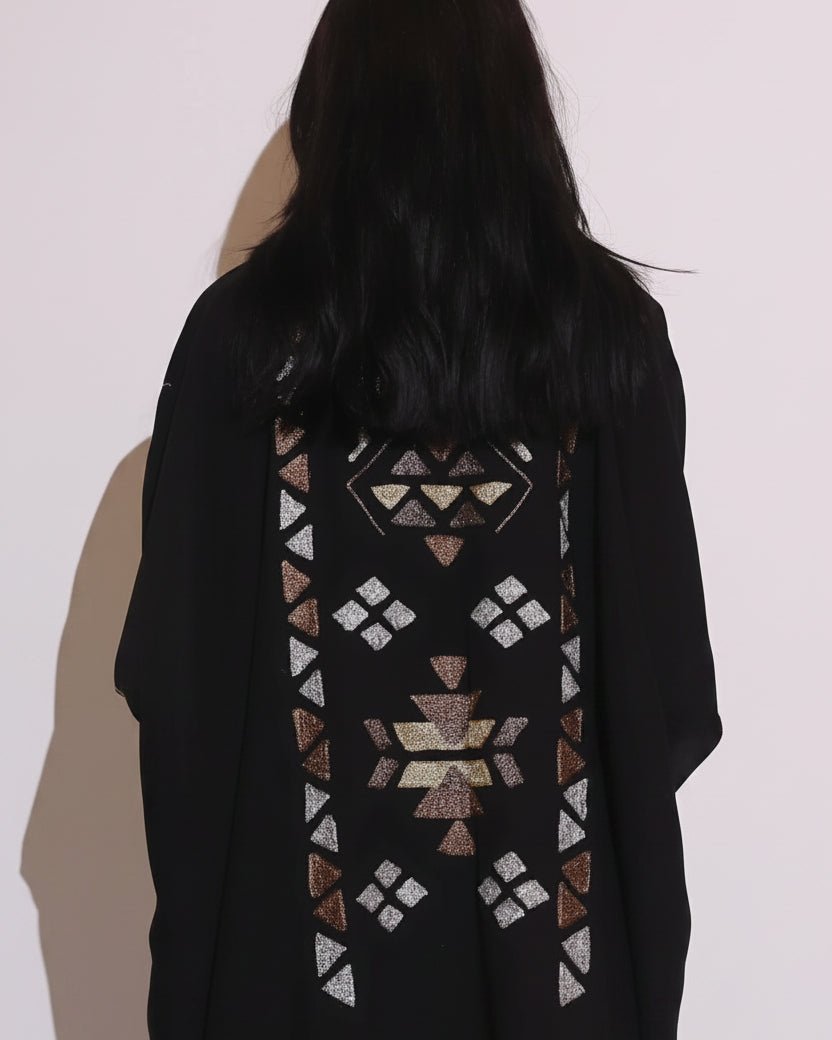 NAJD BLACK ABAYA - ZIYA - MIRA Y MANO