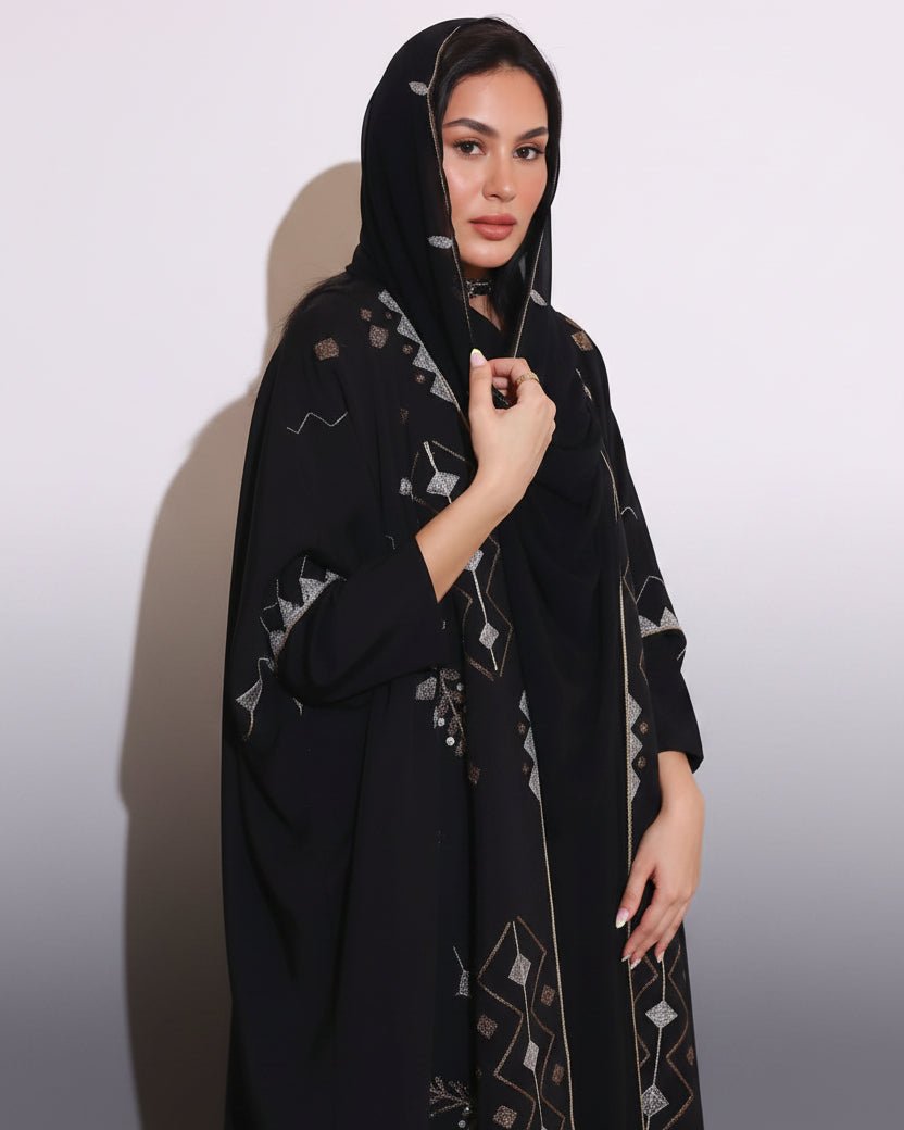 NAJD BLACK ABAYA - ZIYA - MIRA Y MANO