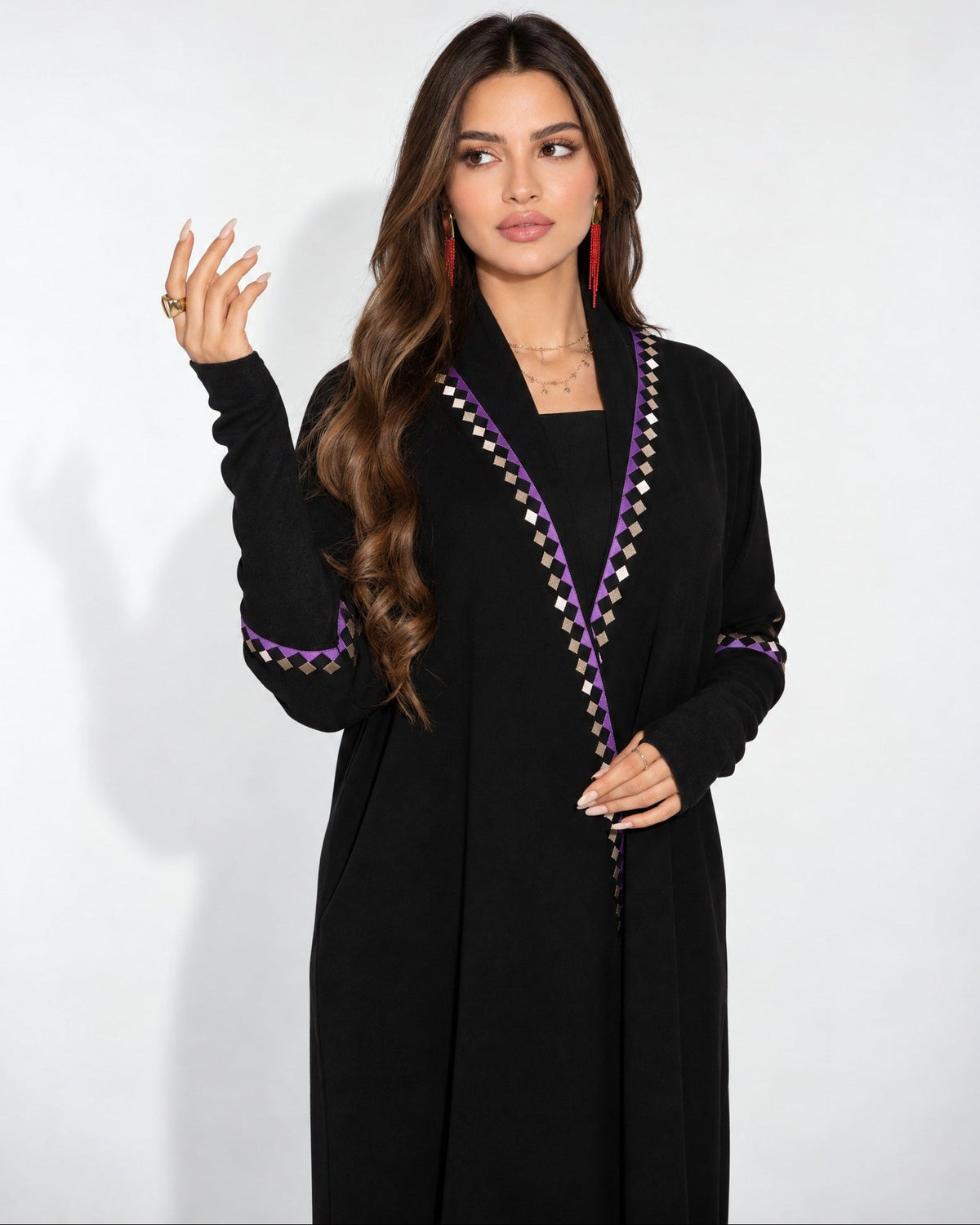 Tria – Black Crepe Abaya - ZIYA - MIRA Y MANO