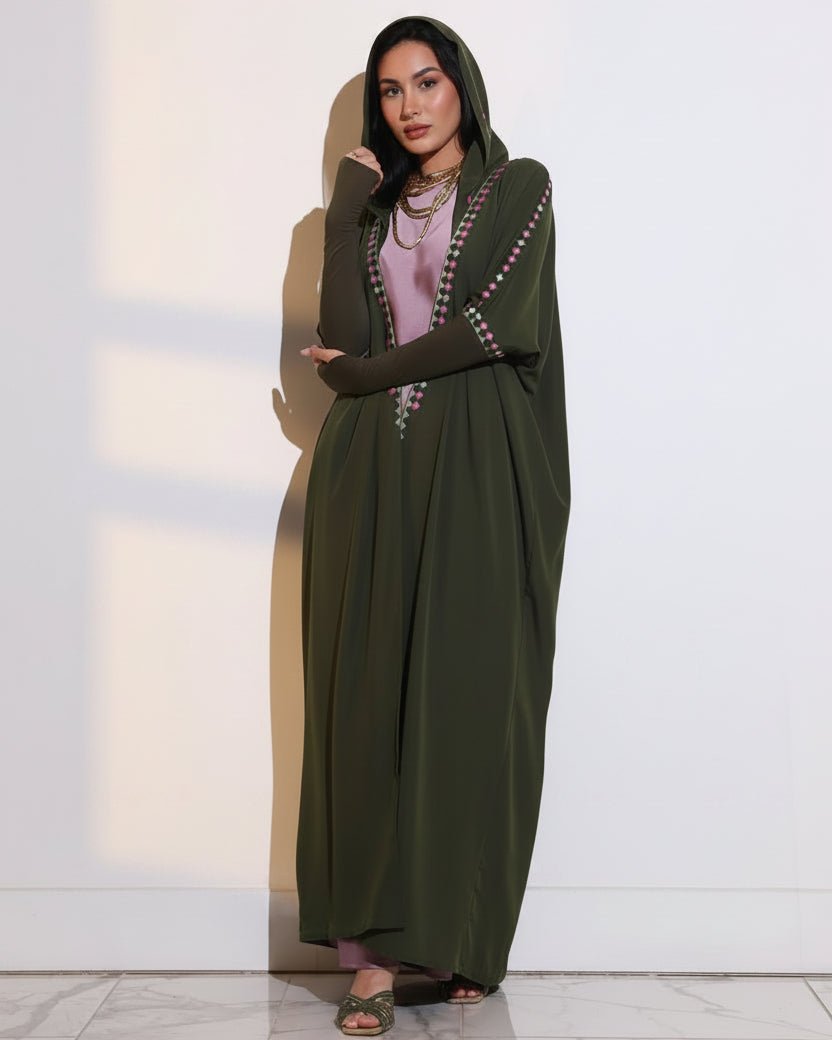 Z-TRI-KHK ABAYA - ZIYA - MIRA Y MANO