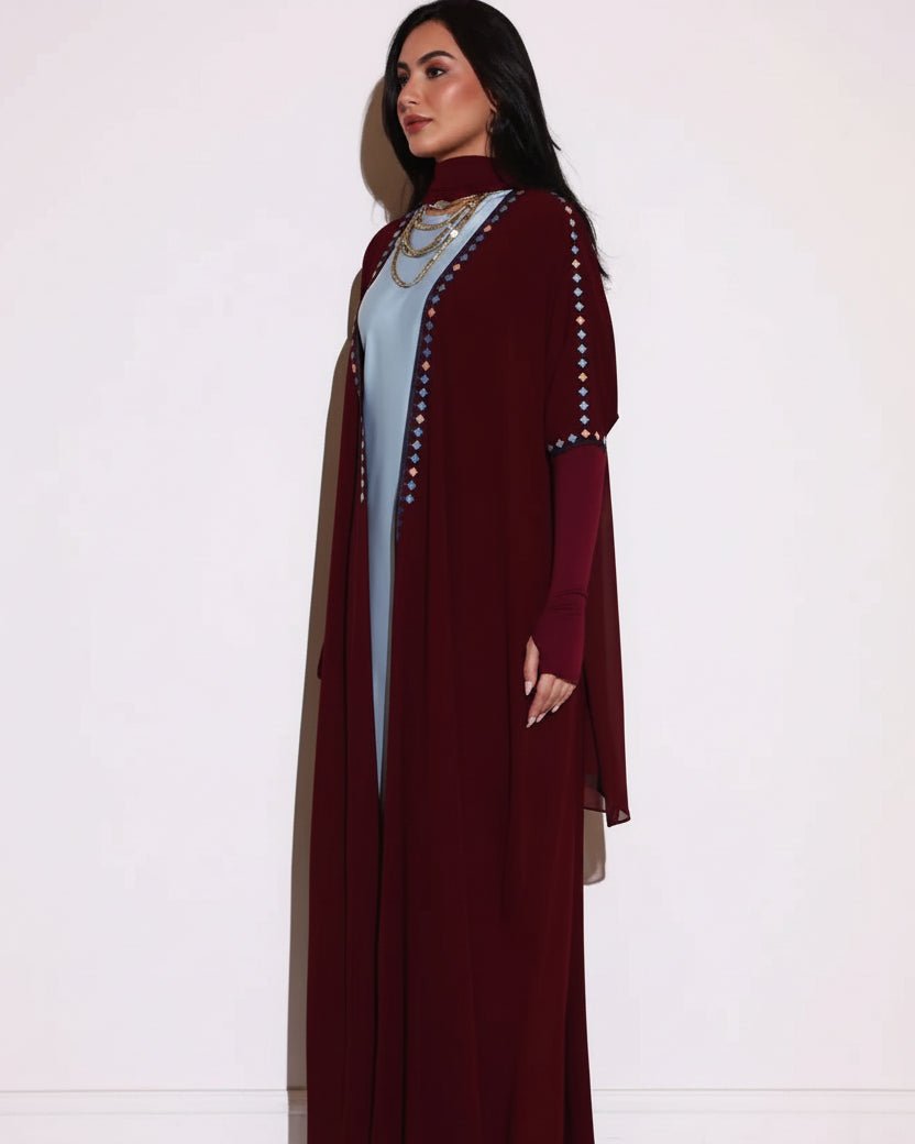 Z-TRI-MRN ABAYA - ZIYA - MIRA Y MANO