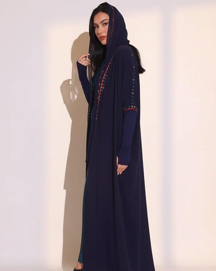 Z-TRI-NVY ABAYA - ZIYA - MIRA Y MANO