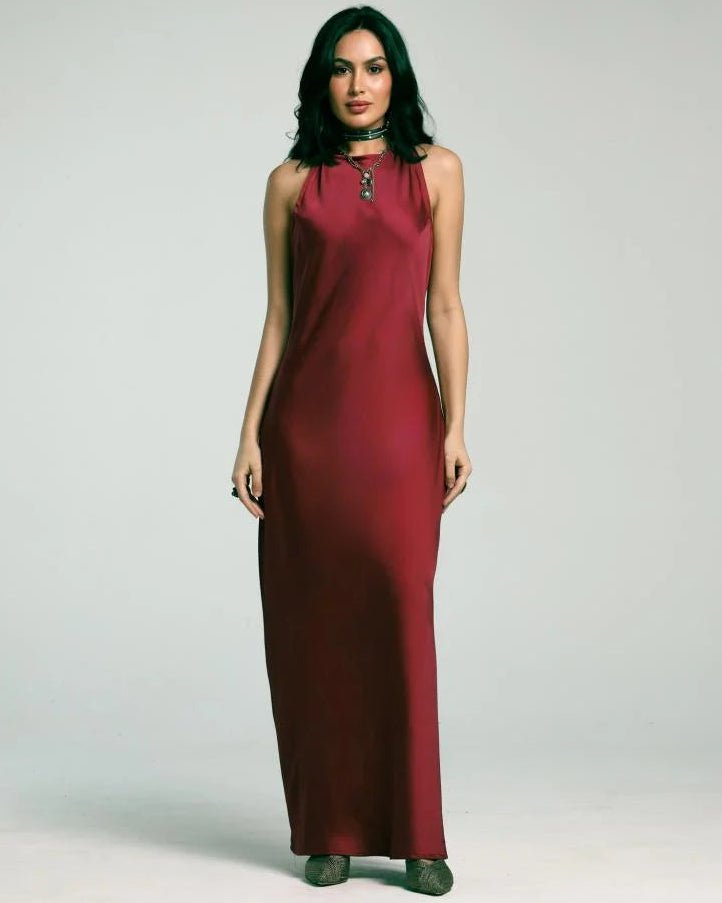 ZIYA MAROON DRESS - ZIYA - MIRA Y MANO
