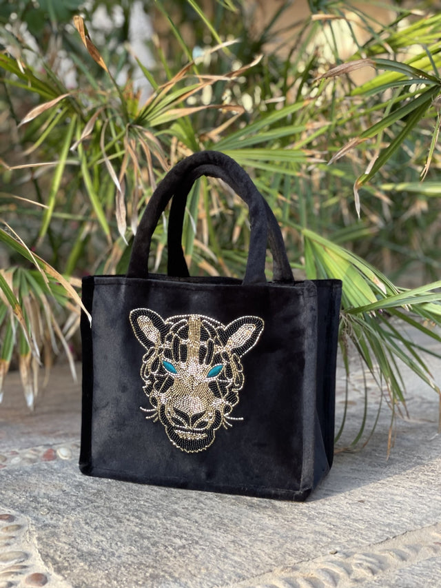 BAG BEADED LEOPARD ARM CANDY - MINE BAGS AND ACCESSORIES - MIRA Y MANO